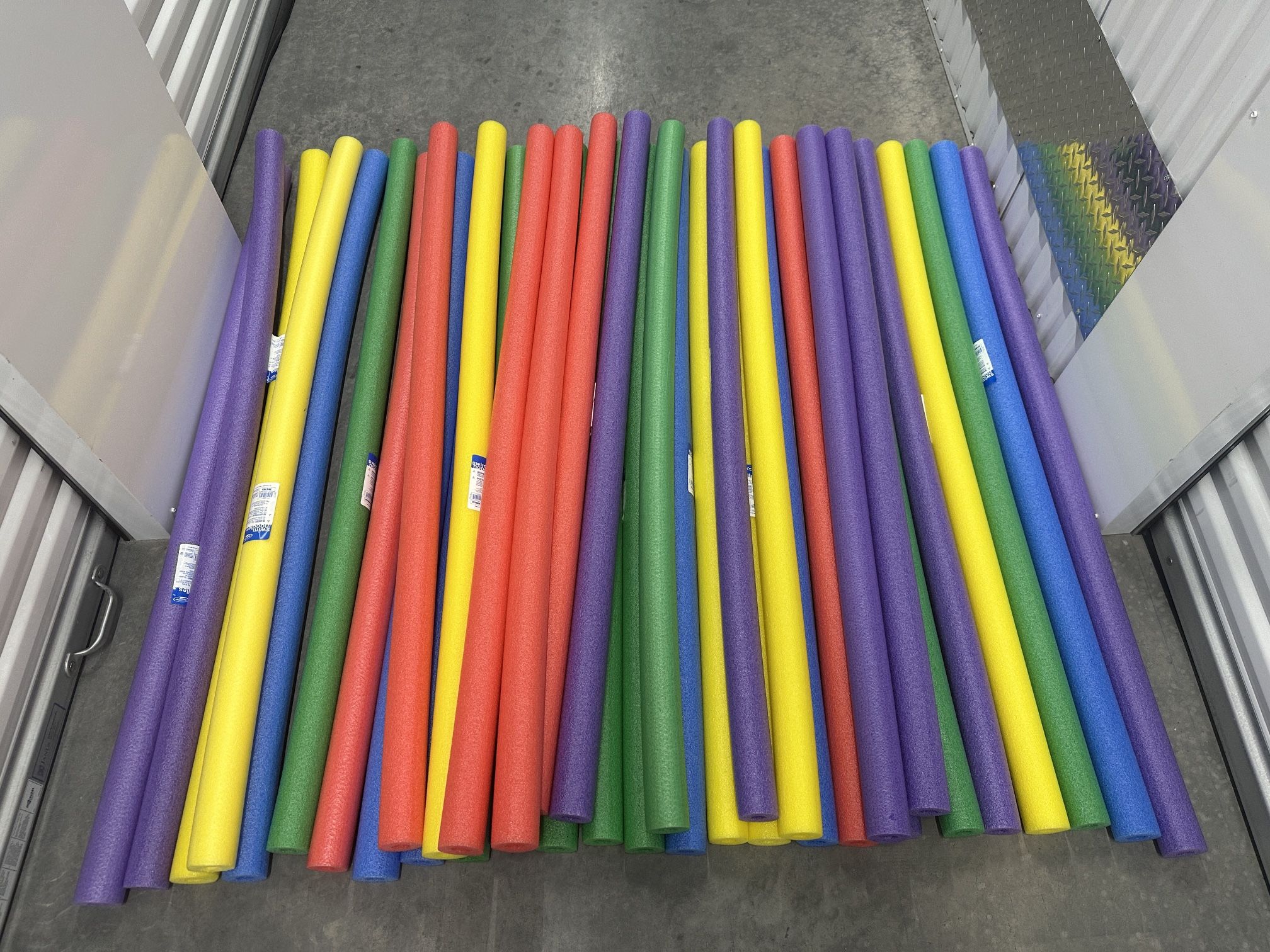 New Swimways Pool Noodles Box of 40 Variety of Colors 53" Extra Long Swimming Shipping