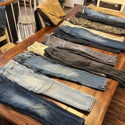 13 pairs of boy pants size 10