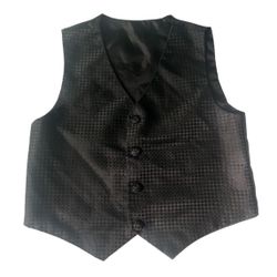 Children's Black Button Up Vest Size 5