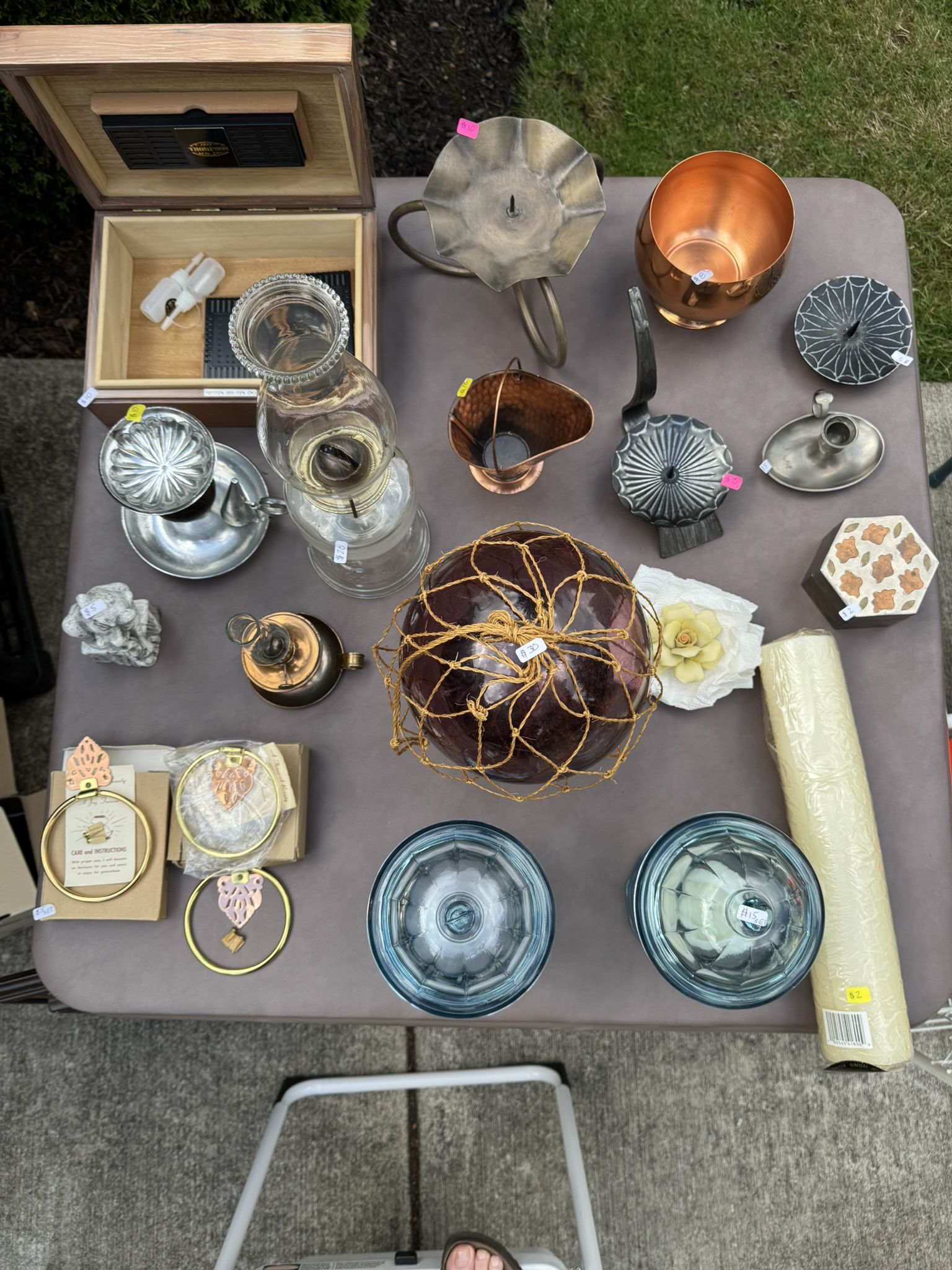Various Oil Lamps, Candle holders & decorative items