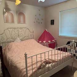 IKEA Queen Bed White 