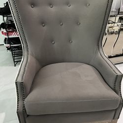 Tan Wingback Lillian Chair. Pet free smoke free home.