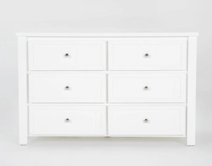 NEW Luca White 6-Drawer Dresser