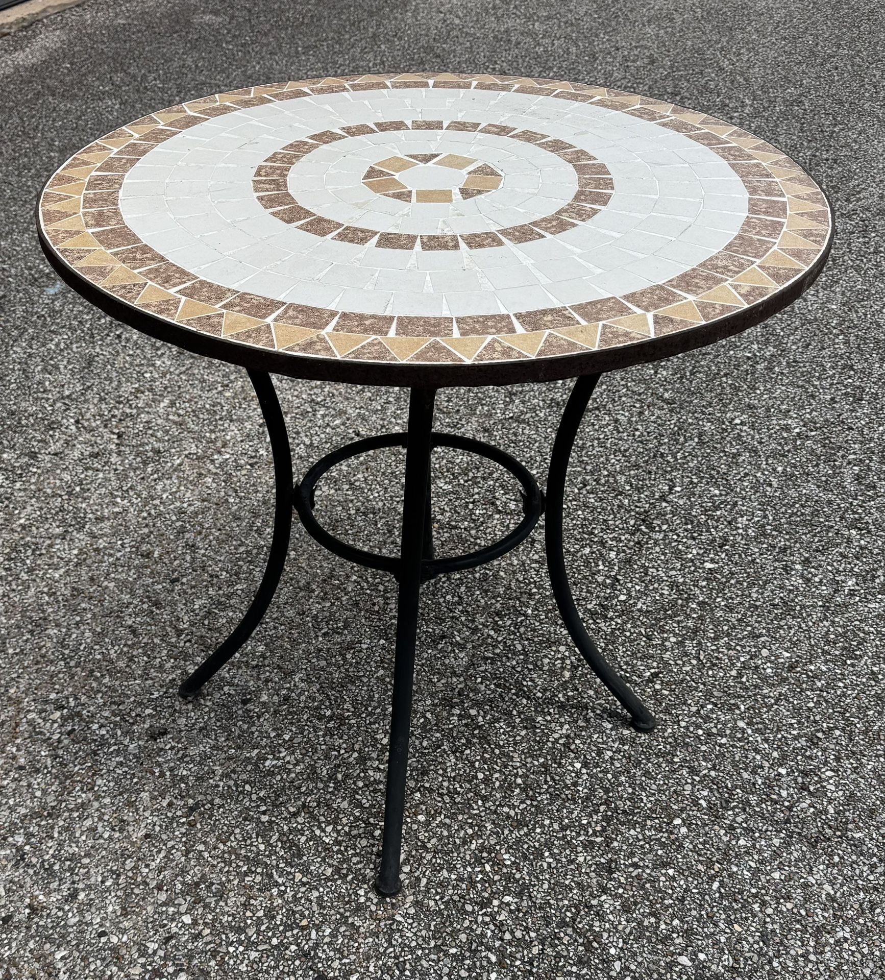 Mosaic Tile Bistro Table – Outdoor/Patio – 30” Round