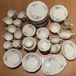 PERFECT FOR EASTER!  Vintage China - Homer Laughlin - Virginia Rose (Bouquet Pattern) - 113 pieces a