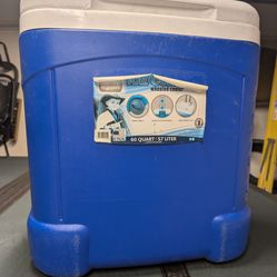 Blue Wheeled Igloo Cooler
