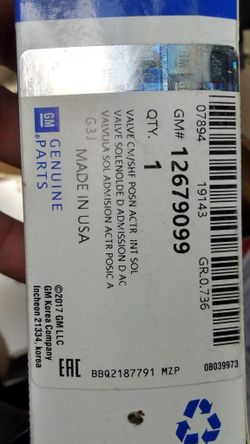 GM Genuine Parts 1(contact info removed) Engine Variable Valve Timing (VVT) Solenoid &KYu8