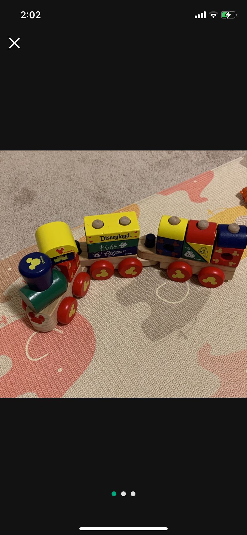  Real Wood Disney train toy