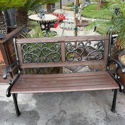 Heavy weight cast iron and wood Bench $150.cash