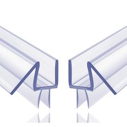 2-Pack Butecare Frameless Shower Door Bottom Seal for Glass Doors – Stop Shower Leaks and Create a Water Barrier (1/2” x 39”)=R2-759