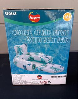COOLER CHAIR FLOAT WITH SEAT PAD Chair Float Inflated Size: 42°(W)x22" (H)x55"(Open)B4" (Folded)