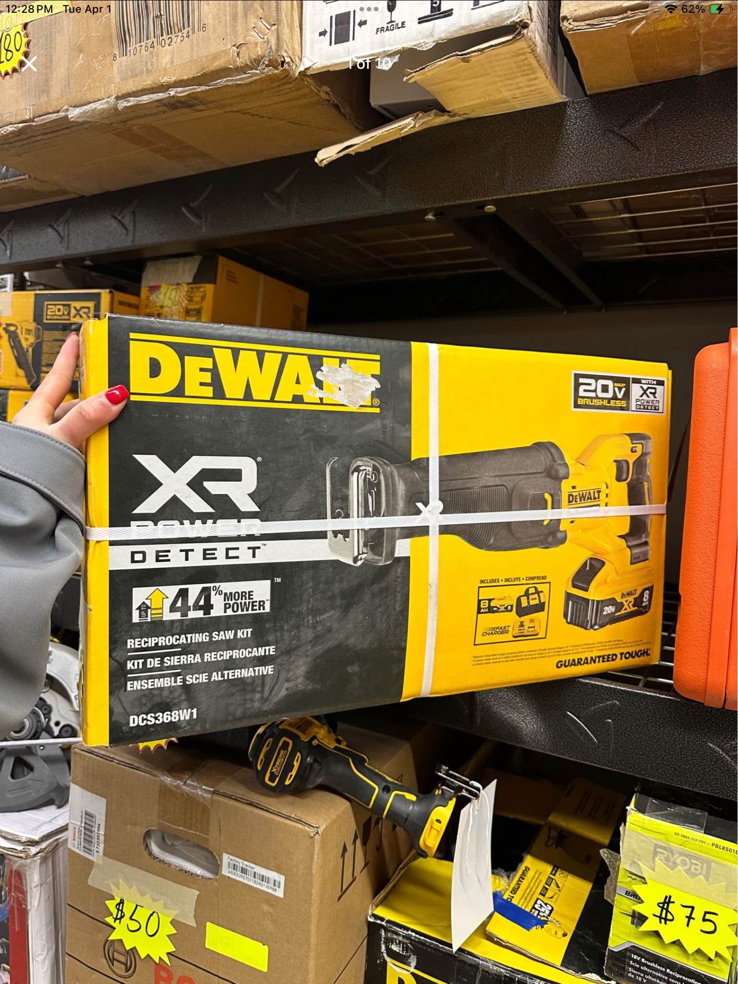 DEWALT 20-volt Max Variable Brushless Cordless Reciprocating Saw (Battery & Charger Included)