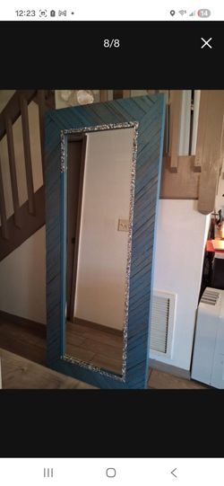 Free abalone shells Coastal shabby chic full length mirror
