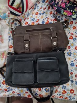 Brown and Black Purses Set