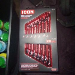 Icon 7 Piece Sae Ratcheting Wrench Set