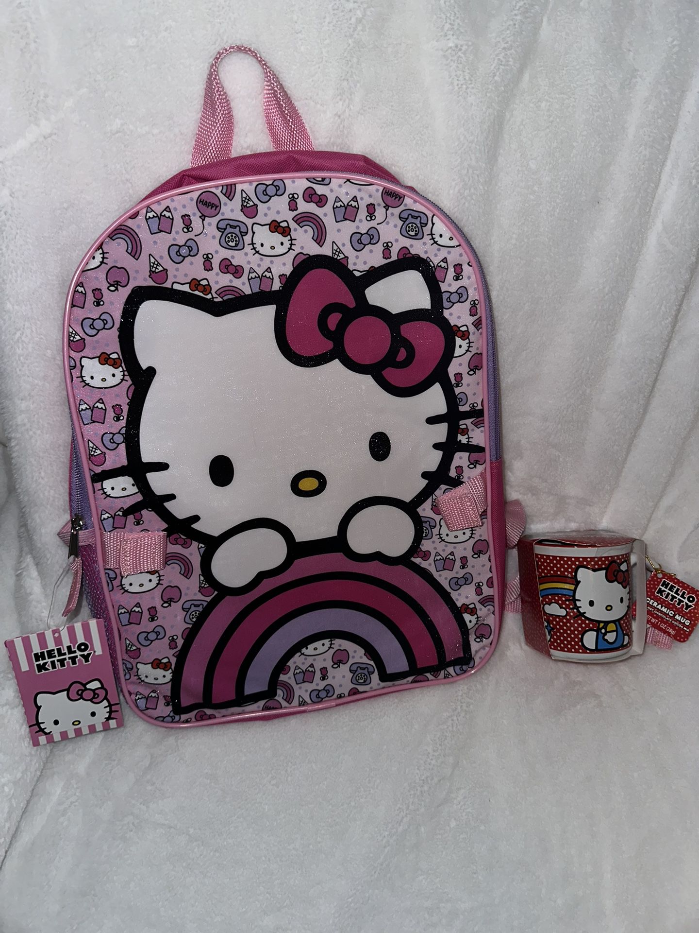 Hello Kitty Backpack 🎒 And Cup 