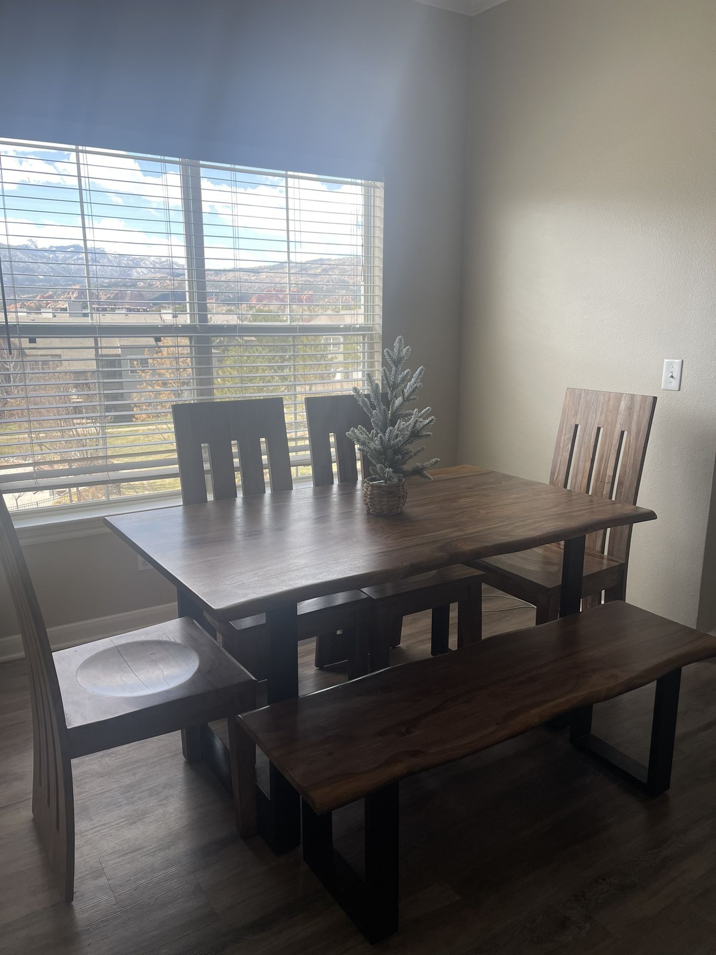 Dining Table, Chairs And Bench