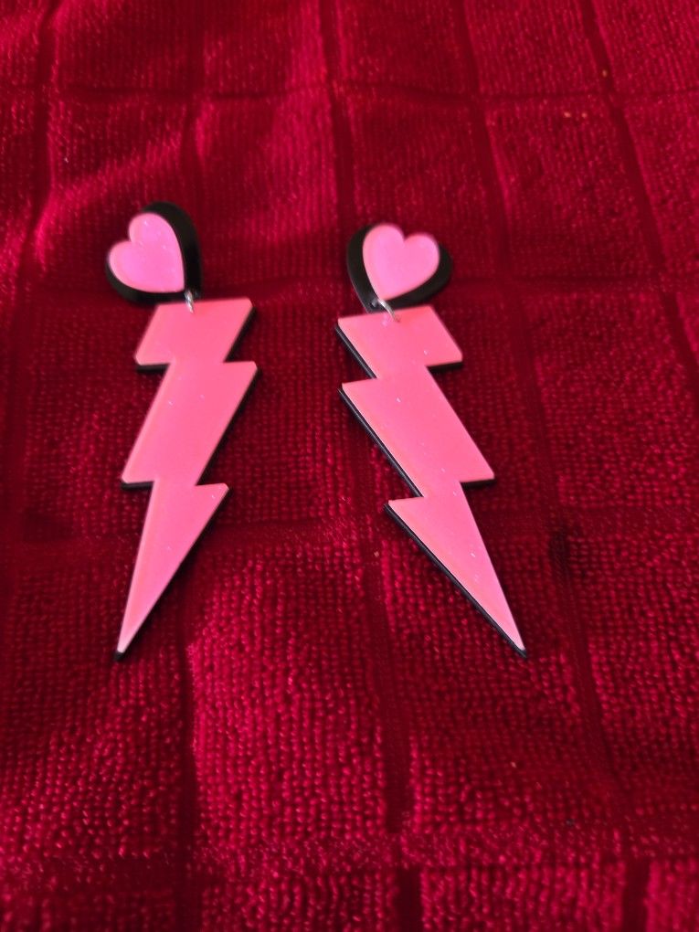 Hot Pink Ear Rings New 