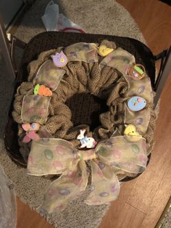 12” Easter Burlap Wreath