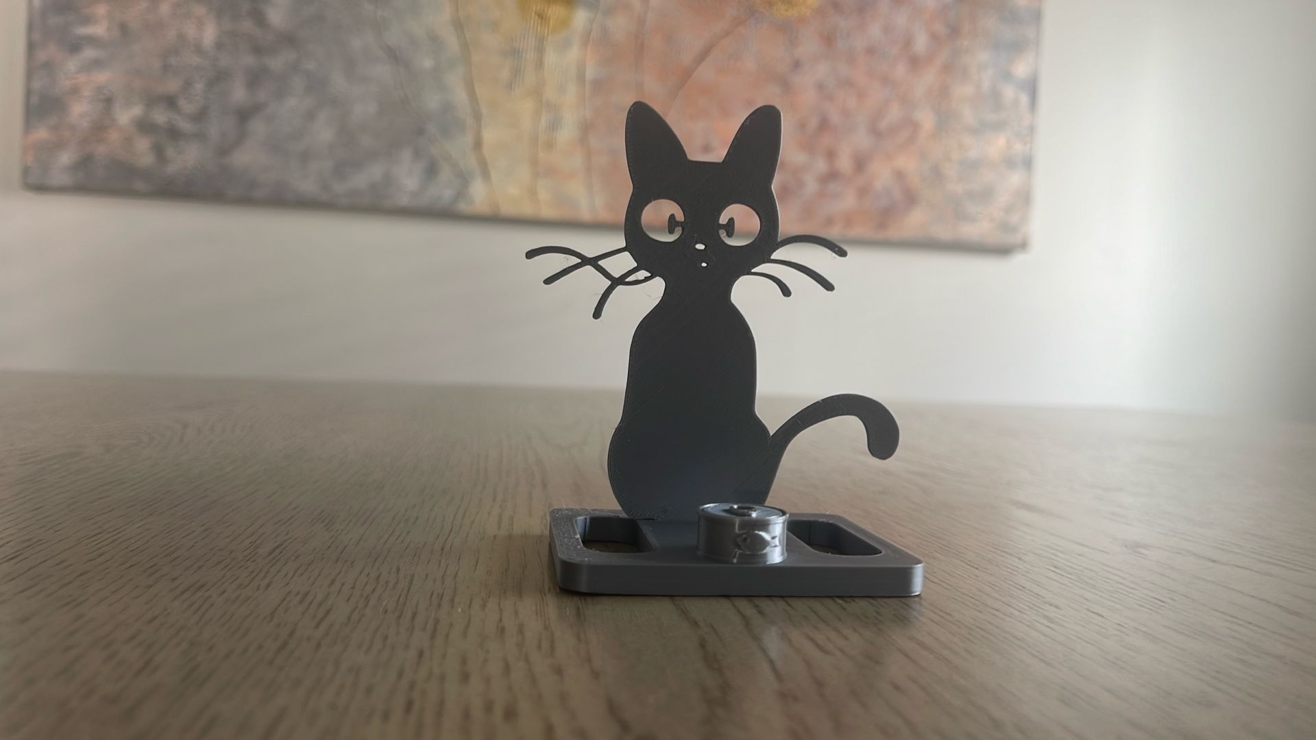 Cat Phone Holder (Gray)