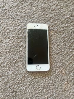 Apple iPhone with Cracked Screen – Gold