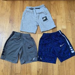 3 Boy’s Nike Shorts Set Size 6-7yrs, Nike Air Tech Fleece & Dri Fit , Like New