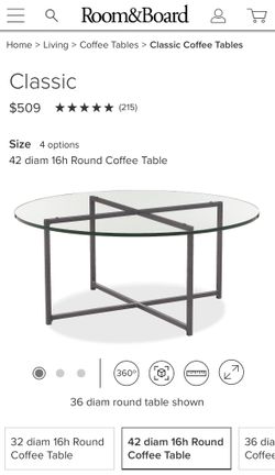 Room And Board classic coffee table