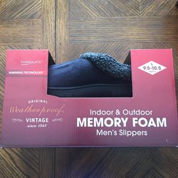 New men’s memory foam slippers size L 9.5-10.5