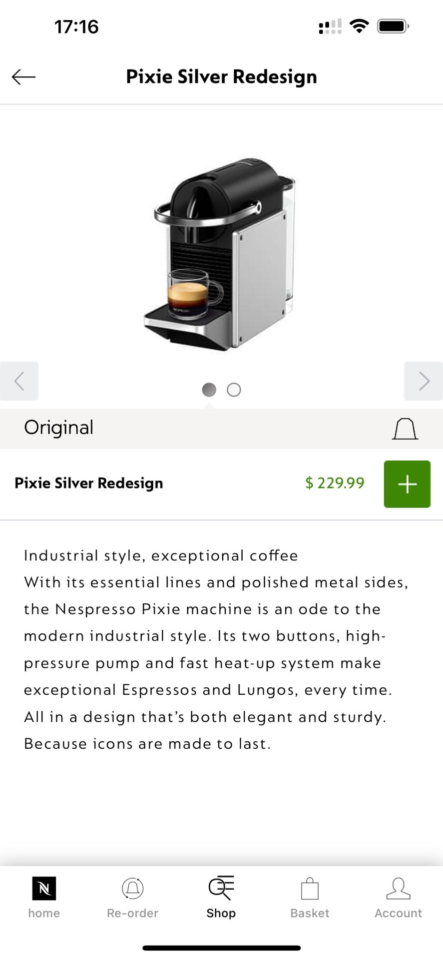 Used Nespresso Coffee Machine