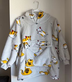 Girls Blanket Hoodie With Pocket