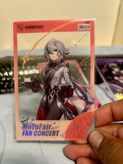 Hoyo Fair Fan Concert limited edition transparent, acrylic-style cards