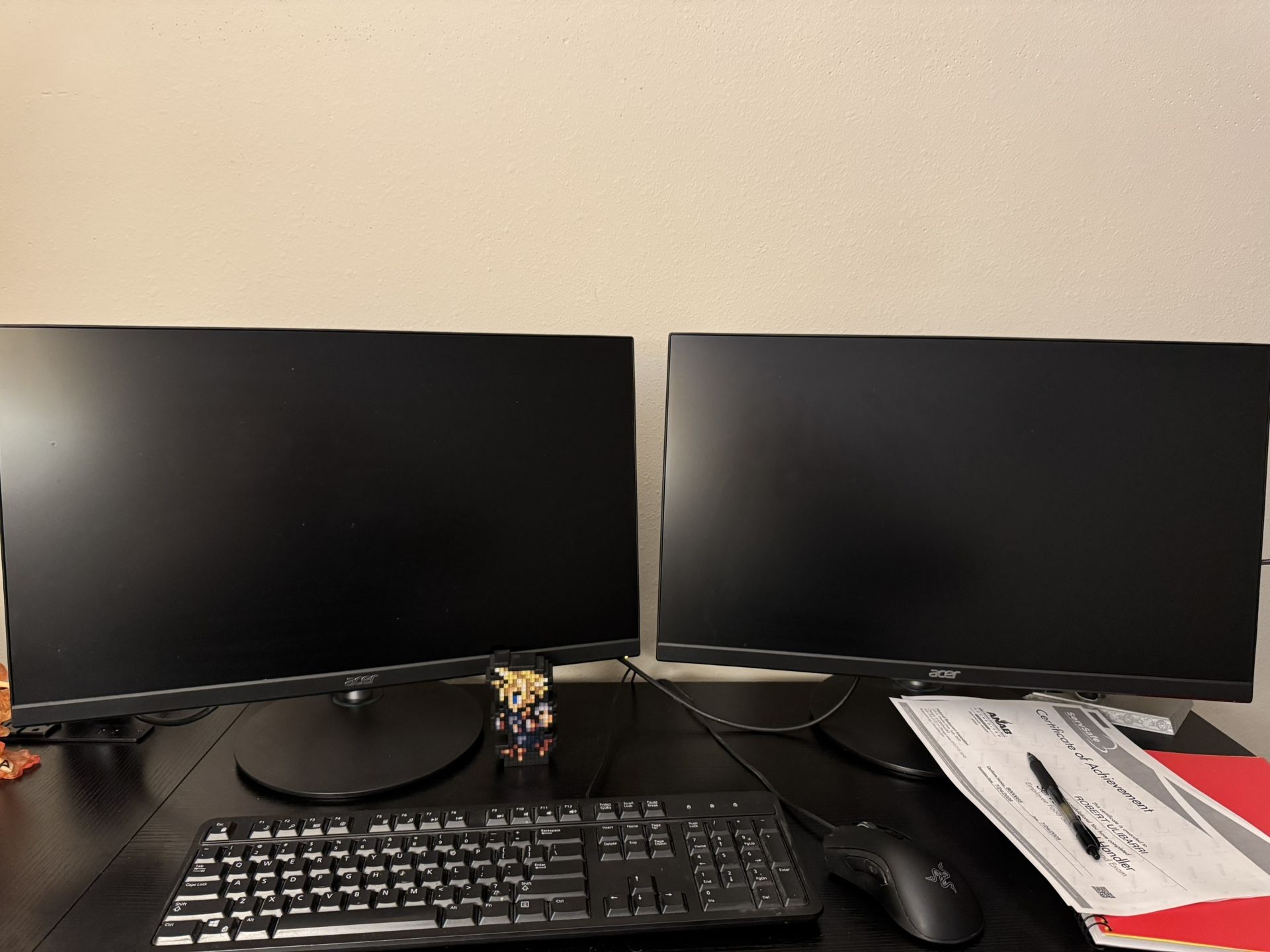 Dual Acer Monitor Set-Up (Sells As Set)