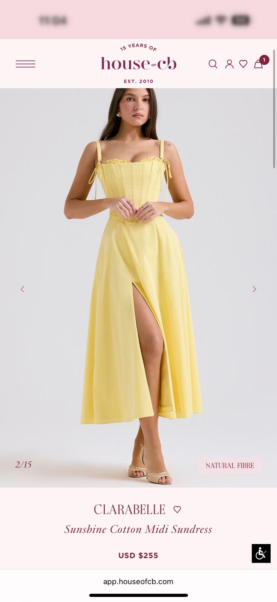 House of CB “Clarabelle” Sunshine dress