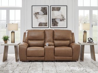 DeepWakes Caramel Power Reclining Loveseat/CON/ADJ HDRST