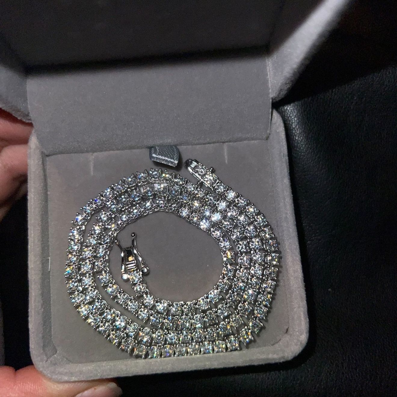 Lab Diamond Moissanite Tennis Chain 20 Inches