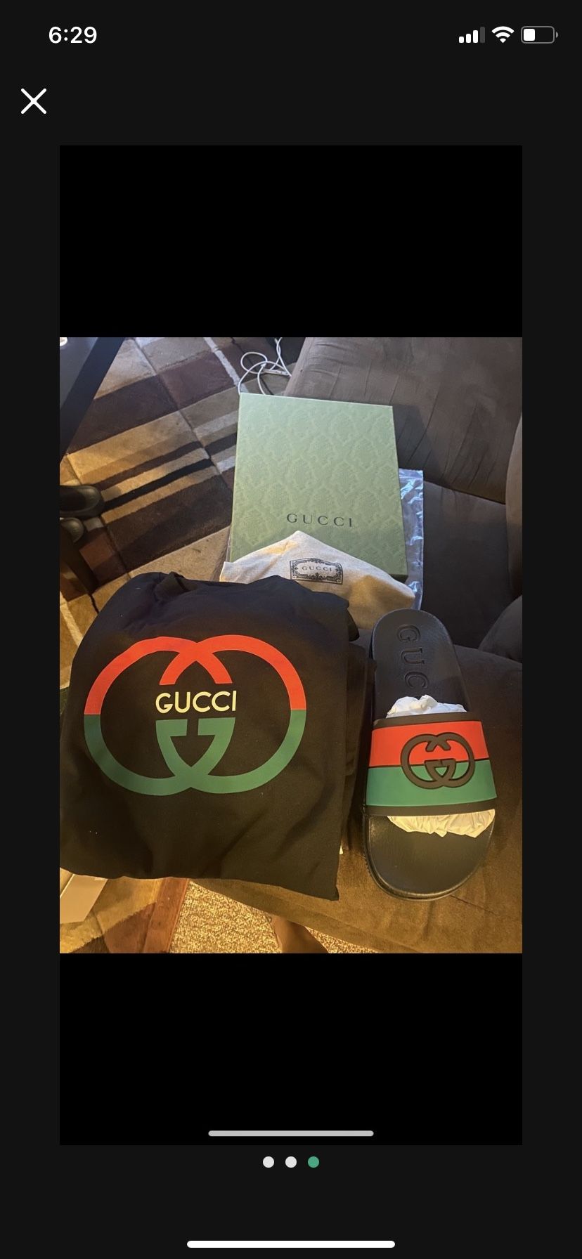 Real Gucci Slides & Shirt For Sell
