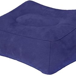 Inflatable Travel Pillow,  Foot Rest Leg, Polyester pillow 24.8 *17.7 *9.4 Blue