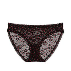 NWT Victoria’s Secret Lace Bikini Panty, Lace in Print, Sz M