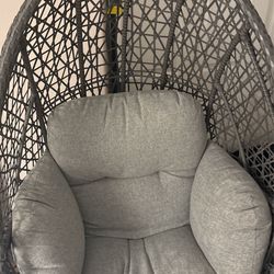 Grey Swinging Egg Chair