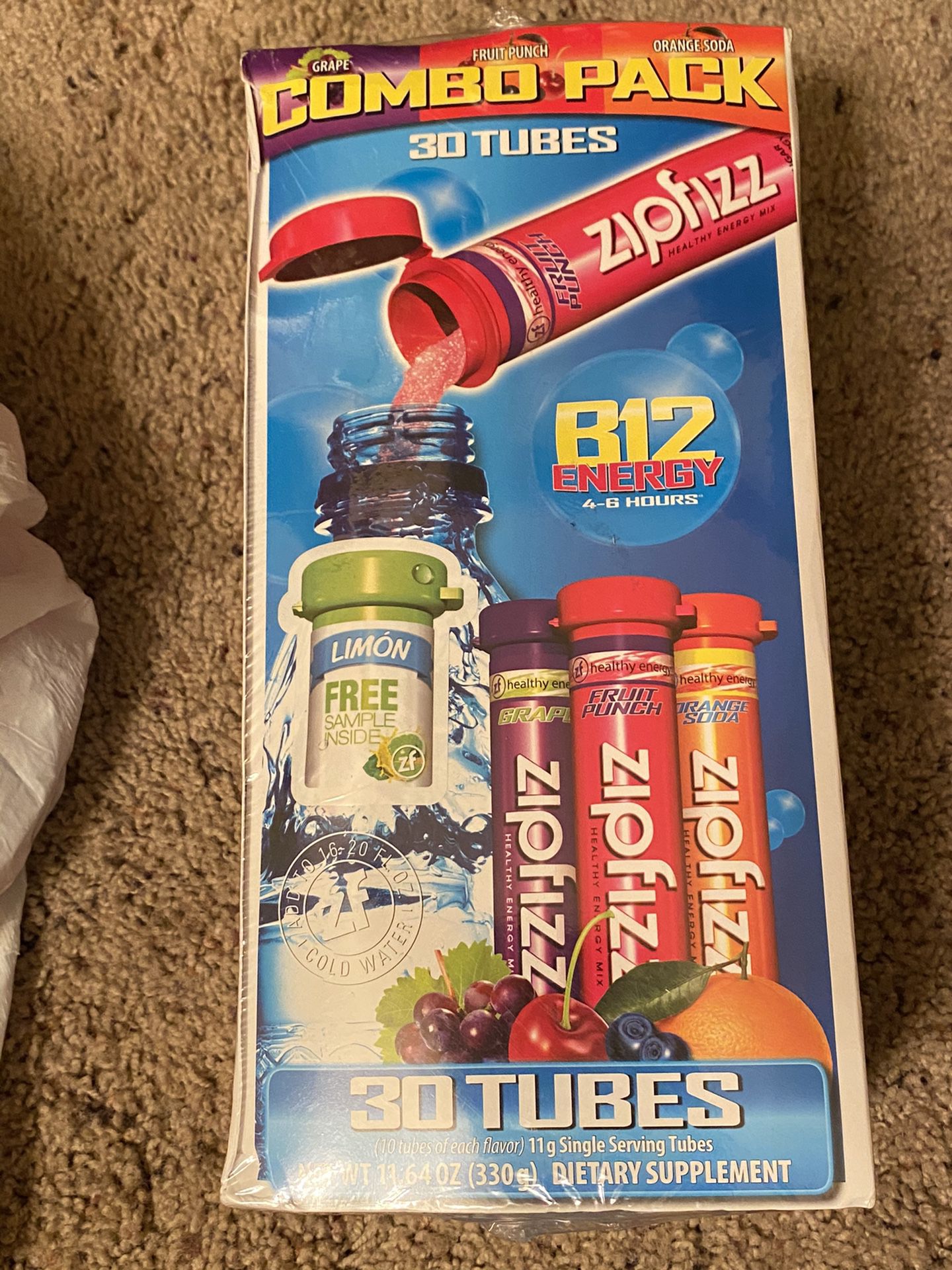 Zip Fizz Energy Mix - 30 Tubes