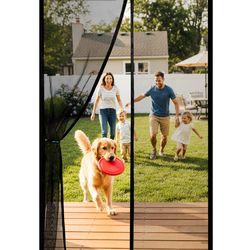 Flux Phenom Magnetic Screen Door - Bugs Out, Breeze in - 9min Install Auto-Sealing  #10(contact info removed) R8