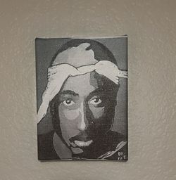 Tupac Shakur Small Canvas Painting