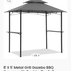 8.5 Grill Gazebo BBQ Canopy With Double Tier Soft Polyester $140