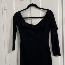 Off The Shoulder Black Dress