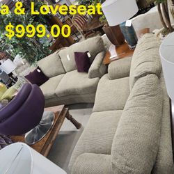 Sofa & Loveseat Sage Green Set We are located at 2811 East Bell road. Another Time Around Furniture.
