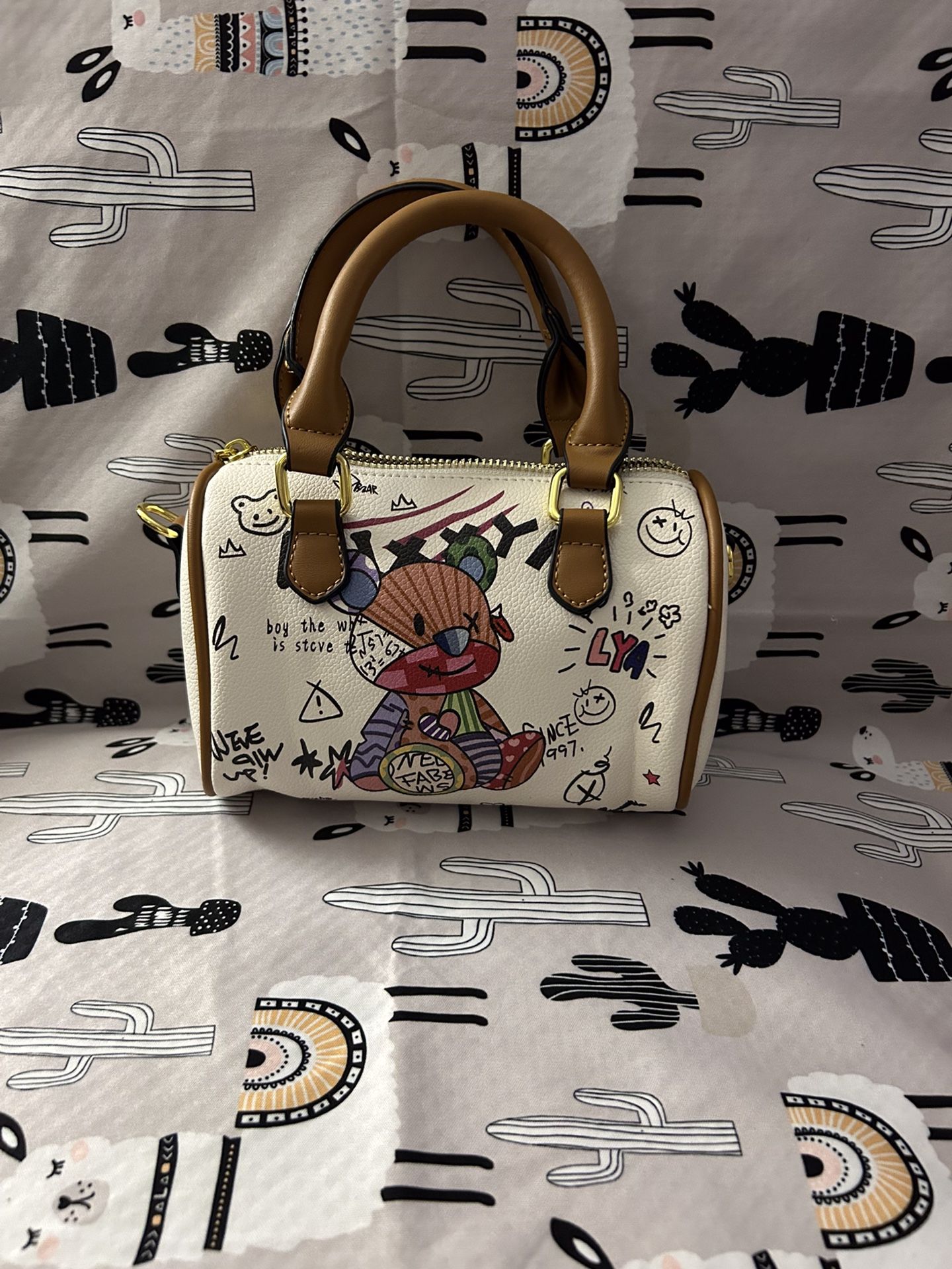 Teddy B Mini Crossbody Duffle Bag Purse