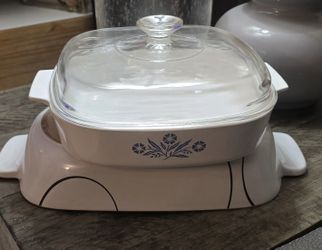 Vintage Corning Ware 9 3/4 x 9 3/4 x 2 Square Dish A-10-B with Dome Lid A-12-C