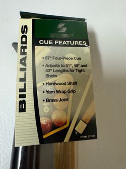 NEW Sportcraft Adjustable Pool Cue, 21 oz – $25 OBO