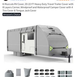 Brand New K-Musculo RV Cover, 20-22 FT Heavy  Duty  Camper Cover with 4 Tire Cover &