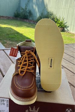 Brown Leather Work Boots Size 6-12